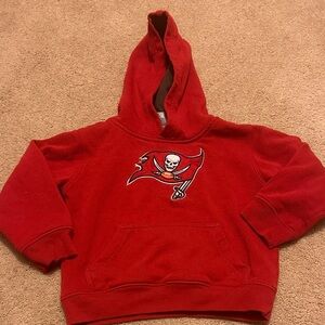 NFL Red Kids Hoodie with Pirate Flag Design